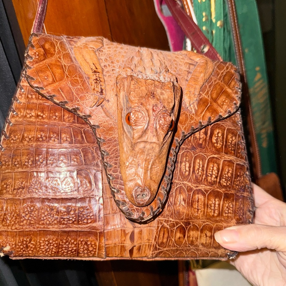 Unique Crocodile Leather Handbag
